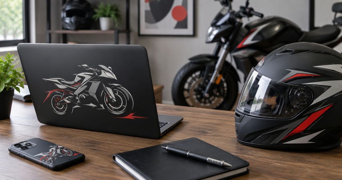 Best motorcycle decals for laptops and gear in 2026