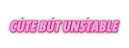 Cute But Unstable Decal neon pink uniform decal artwork