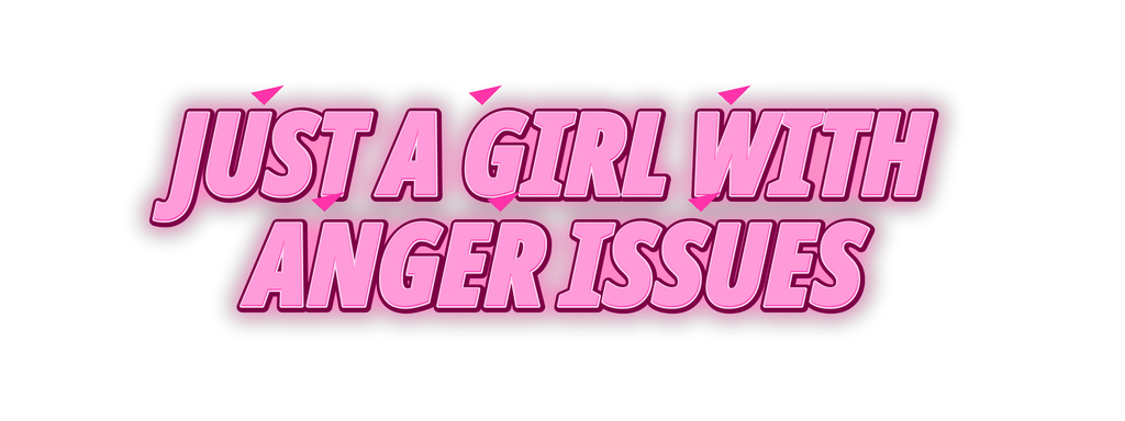 Just A Girl With Anger Issues Decal neon pink uniform decal artwork