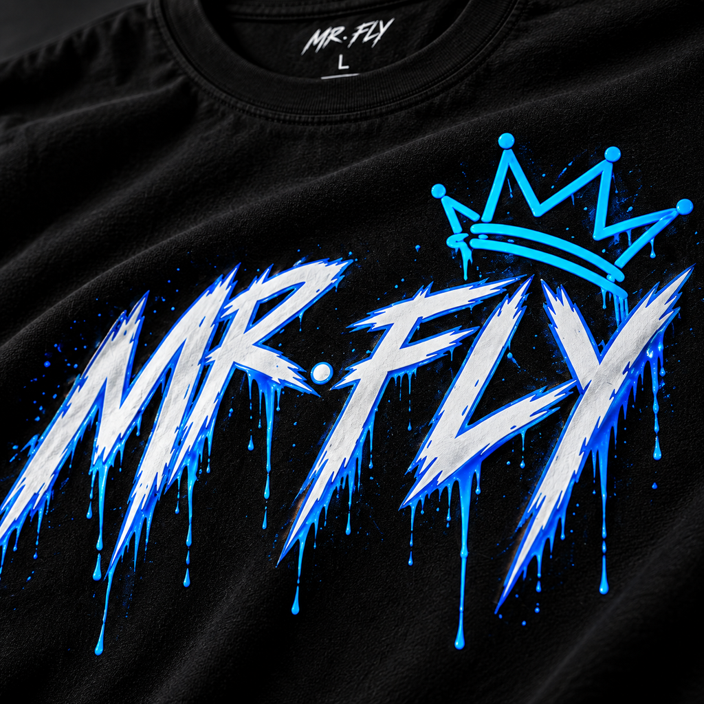 MR. FLY Graphic Tee front graphic close up