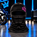 Mrs. FLY black silk balaclava with pink crown main image