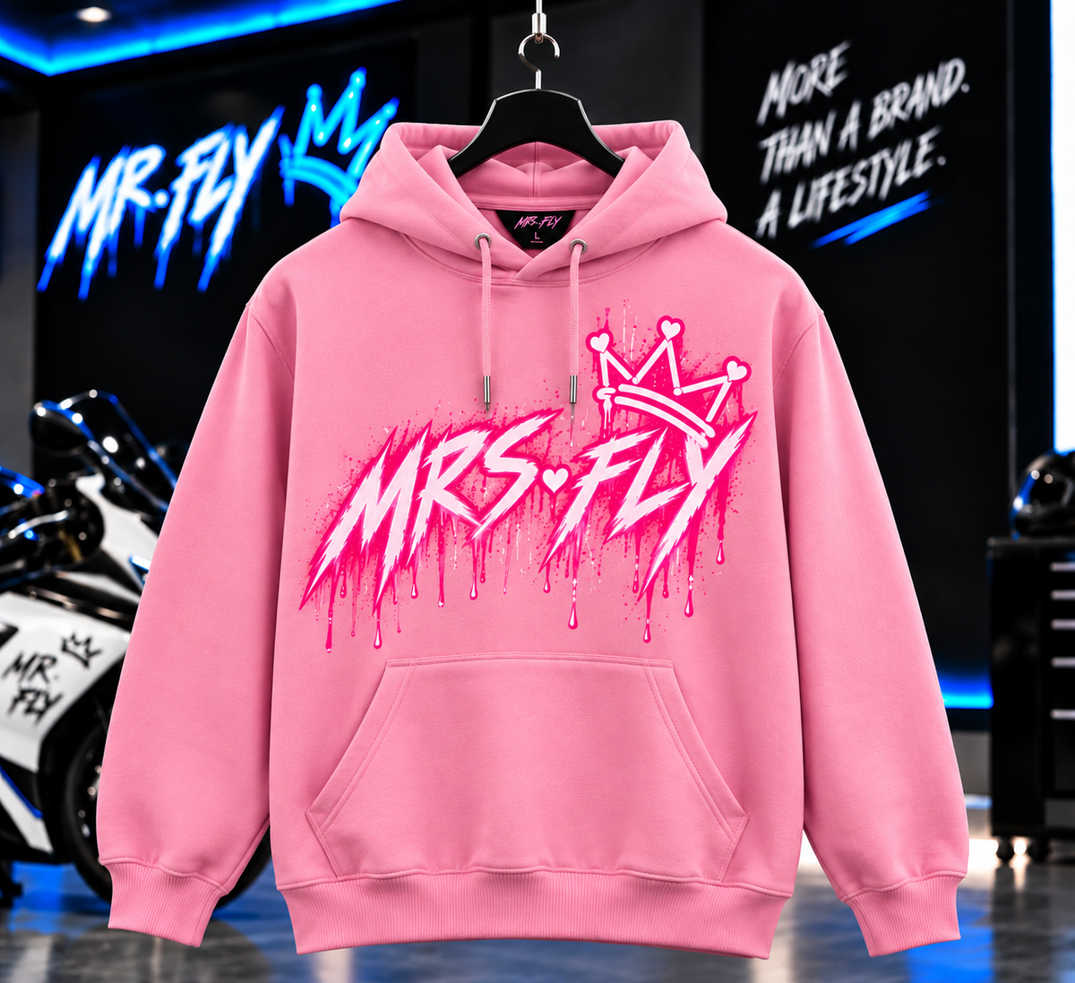 Mrs. FLY Hoodie front product photo