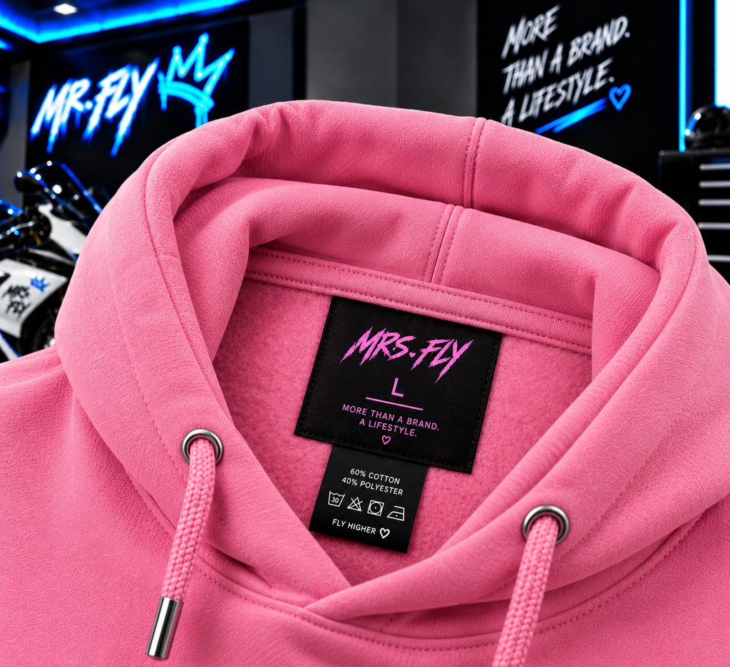 Mrs. FLY Hoodie inside label detail
