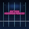 Not Your Passenger Princess Decal neon pink decal on blue neon garage backdrop