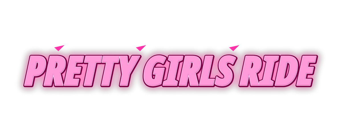 Pretty Girls Ride Decal neon pink uniform decal artwork